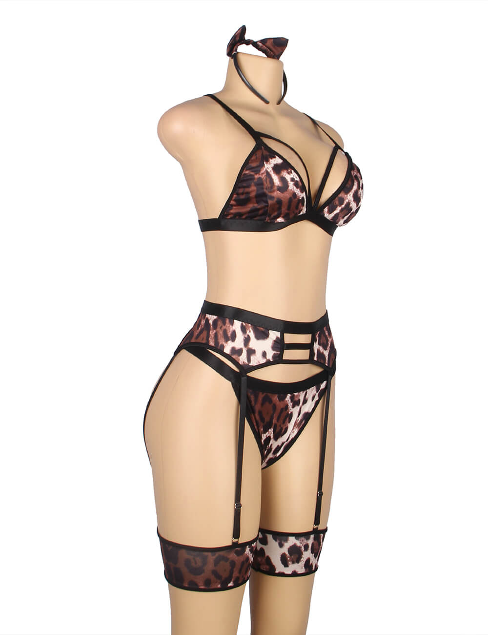 Leopard Print Lingerie Outfit