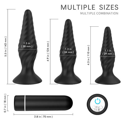 Anal Plug - Intermediate (Set of 4)
