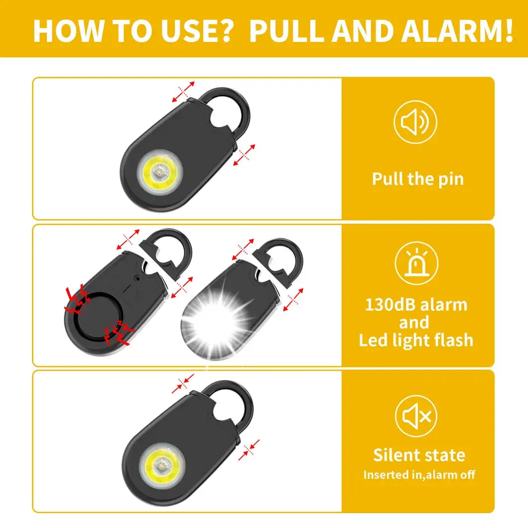 Tear Drop Personal Self Defence Security Alarm Keychain