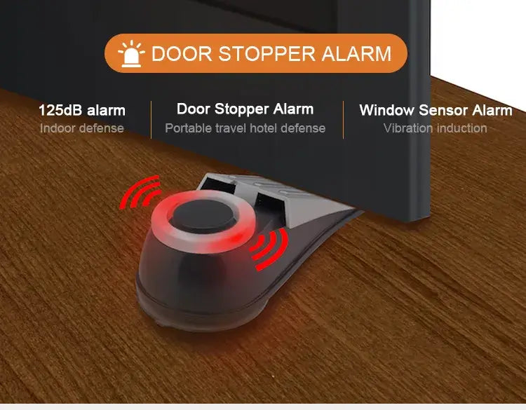 Security Door Stopper & Window Sensor Alarm