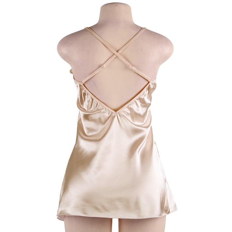 Satin Backless Honeymoon Mini Dress