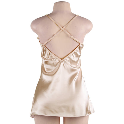 Satin Backless Honeymoon Mini Dress